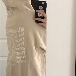Wilo Oversized Beige Hoodie